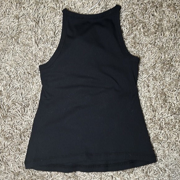 Women Black James Perse Ribbed Cami Tank Top Size 0 - Picture 3 of 7